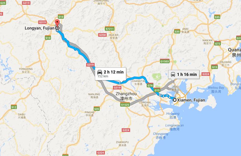 xiamen-to-longyan